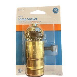 GE 54372 Brushed Gold 3-Way Replacement Light Socket